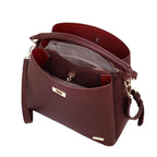 Camomilla Milano | Borsa a Mano M Jill Burgundy | Ecopelle Martellata
