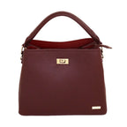 Camomilla Milano | Borsa a Mano M Jill Burgundy | Ecopelle Martellata