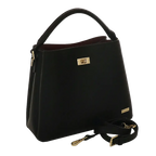 Camomilla Milano | Borsa a Mano M Jill Nero | Ecopelle Martellata