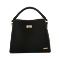 Camomilla Milano | Borsa a Mano M Jill Nero | Ecopelle Martellata