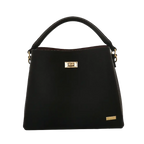 Camomilla Milano | Borsa a Mano M Jill Nero | Ecopelle Martellata