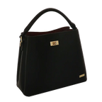 Camomilla Milano | Borsa a Mano M Jill Nero | Ecopelle Martellata