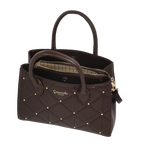 Camomilla Milano | Borsa a Mano M Sweet Studs Marrone Scuro | Ecopelle Trapuntata