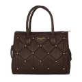 Camomilla Milano | Borsa a Mano M Sweet Studs Marrone Scuro | Ecopelle Trapuntata