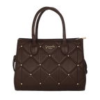 Camomilla Milano | Borsa a Mano M Sweet Studs Marrone Scuro | Ecopelle Trapuntata