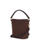 Camomilla Milano | Borsa a Mano S Daily Soft Marrone Scuro | Mini Secchiello Scamosciato