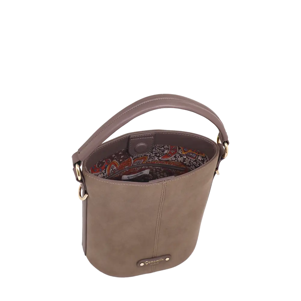 Camomilla Milano | Borsa a Mano S Daily Soft Tortora | Mini Secchiello Scamosciato