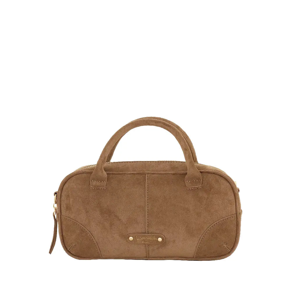 Camomilla Milano | Borsa a Mano S Glossy & Amber Tortora | Camoscio Sintetico