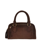 Camomilla Milano | Borsa a Mano S Little Icons Marrone | Mini Bauletto Scamosciato