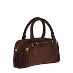 Camomilla Milano | Borsa a Mano S Little Icons Marrone | Mini Bauletto Scamosciato