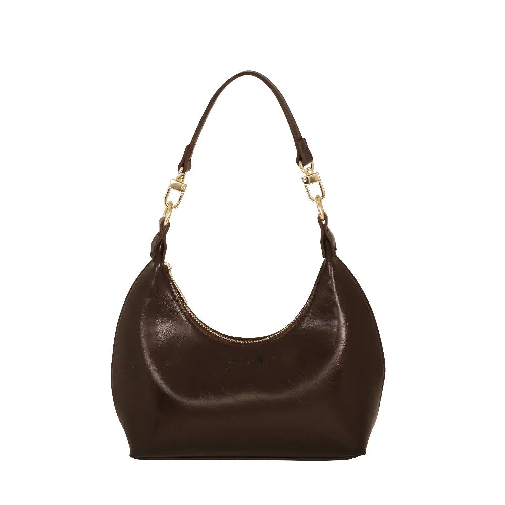 Camomilla Milano | Borsa a Mano S Little Icons Marrone | Effetto Pelle Stropicciata