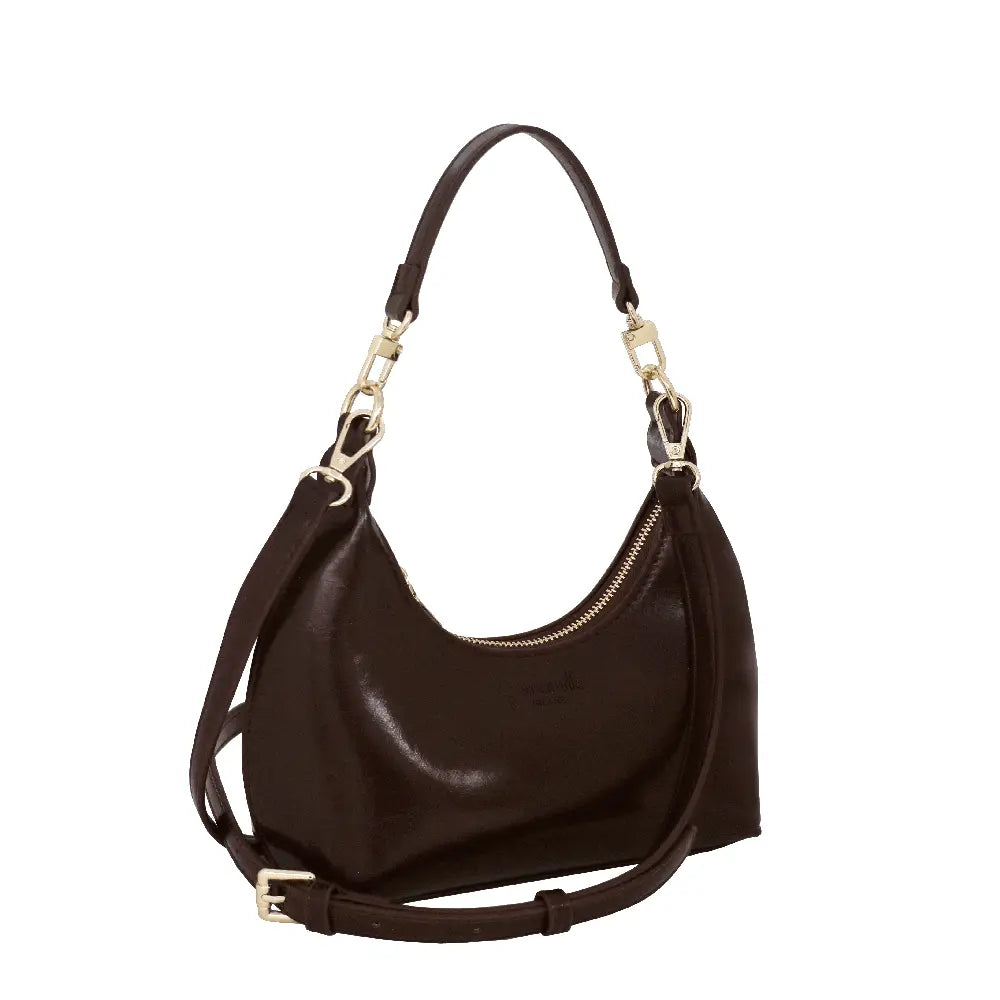 Camomilla Milano | Borsa a Mano S Little Icons Marrone | Effetto Pelle Stropicciata