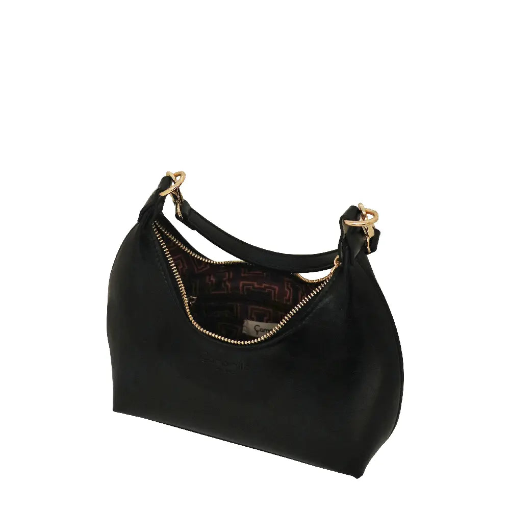Camomilla Milano | Borsa a Mano S Little Icons Nero | Effetto Pelle Stropicciata