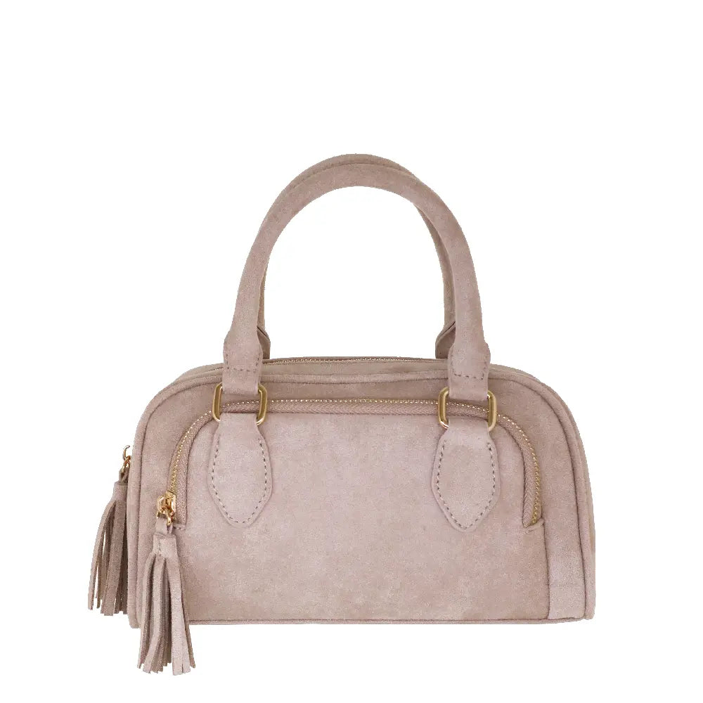 Camomilla Milano | Borsa a Mano S Little Icons Tortora | Mini Bauletto Scamosciato