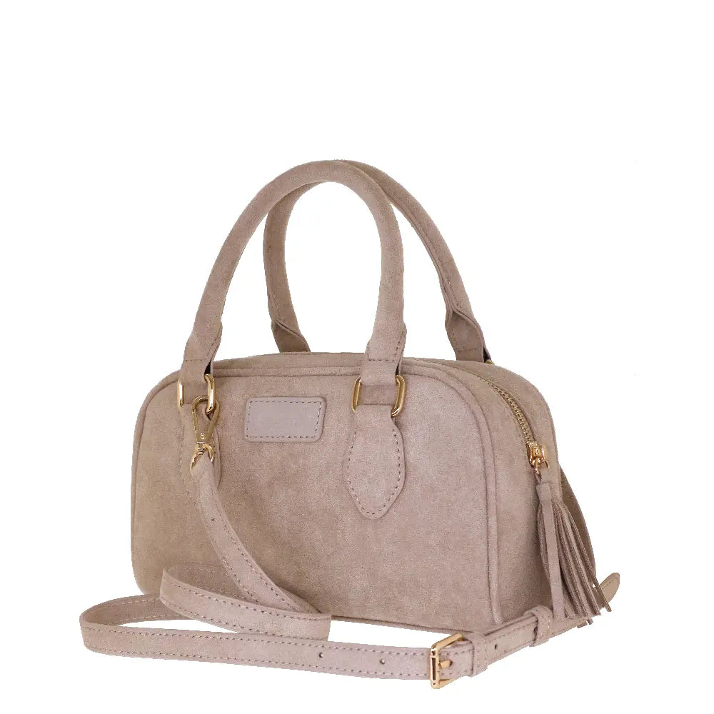 Camomilla Milano | Borsa a Mano S Little Icons Tortora | Mini Bauletto Scamosciato