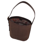 Camomilla Milano | Borsa a Spalla L Daily Soft Marrone Scuro | Secchiello Effetto Scamosciato