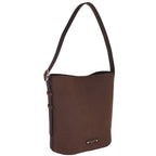 Camomilla Milano | Borsa a Spalla L Daily Soft Marrone Scuro | Secchiello Effetto Scamosciato