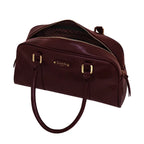 Camomilla Milano | Borsa a Spalla L Glossy & Amber Bordeaux | Vernice Stropicciata
