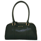 Camomilla Milano | Borsa a Spalla L Glossy & Amber Verde | Effetto Vernice Stropicciata
