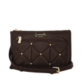 Camomilla Milano | City Phone Bag Sweet Studs Marrone Scuro | Borsa a Tracolla Trapuntata