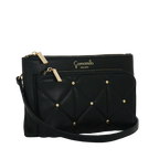 Camomilla Milano | City Phone Bag Sweet Studs Nero | Borsa a Tracolla Trapuntata