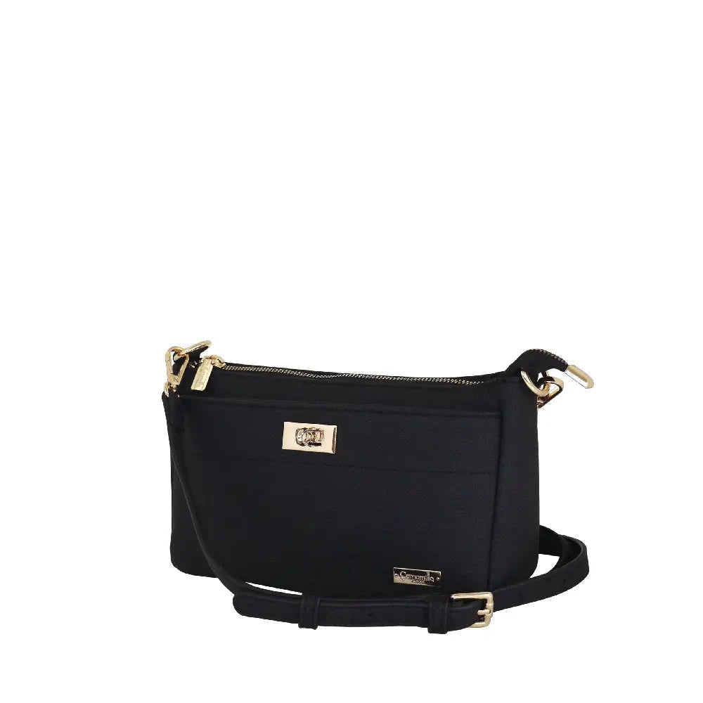 Camomilla Milano | Borsa a Tracolla S Twist Nero | Ecopelle Effetto Mat