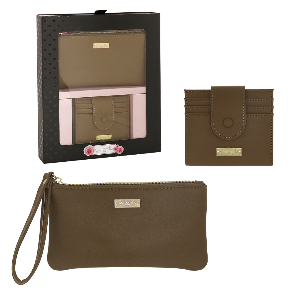 Camomilla Milano | Gift Box Busta e Portafoglio S Slim Beige | Idea Regalo