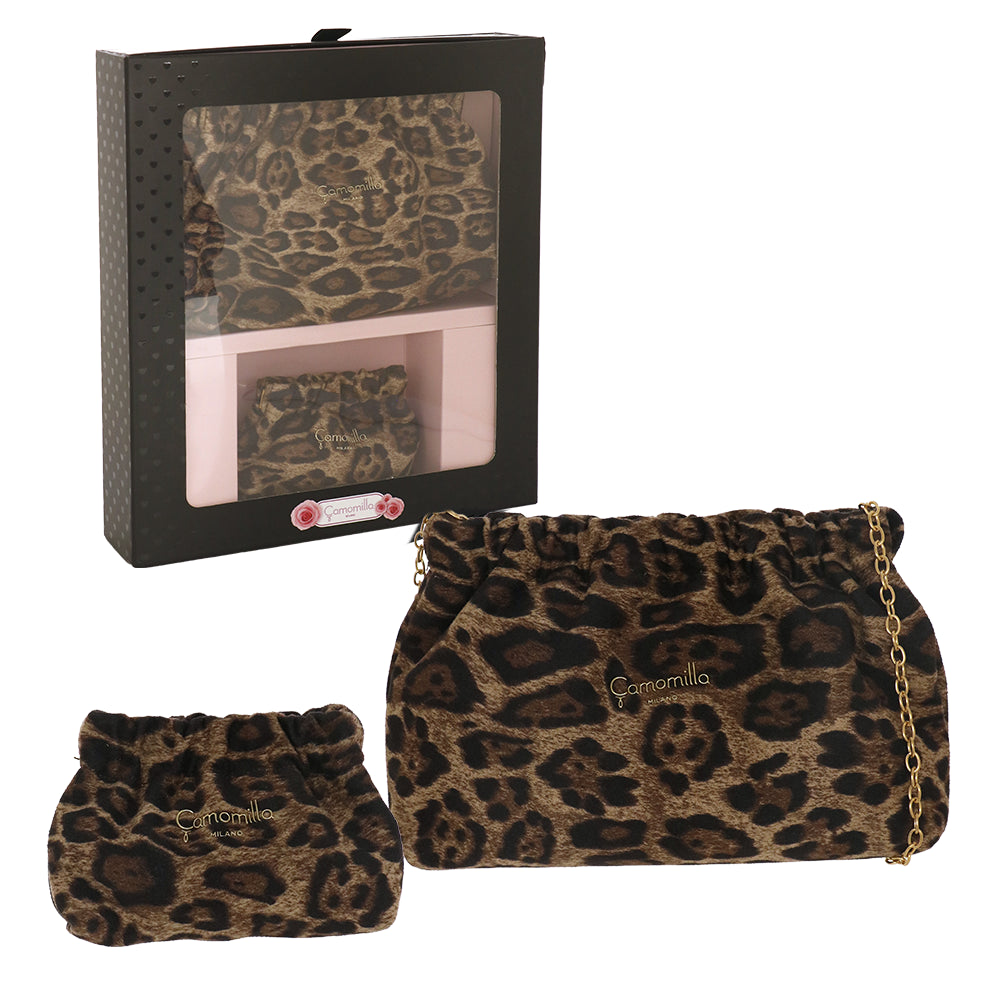 Camomilla Milano | Gift Box Pouch M e Pouch XS Marrone | Idea Regalo