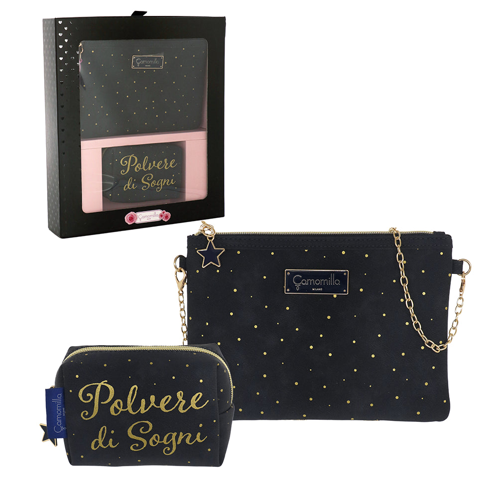 Camomilla Milano | Gift Box Tracolla e Necessaire S Blu | Idea Regalo