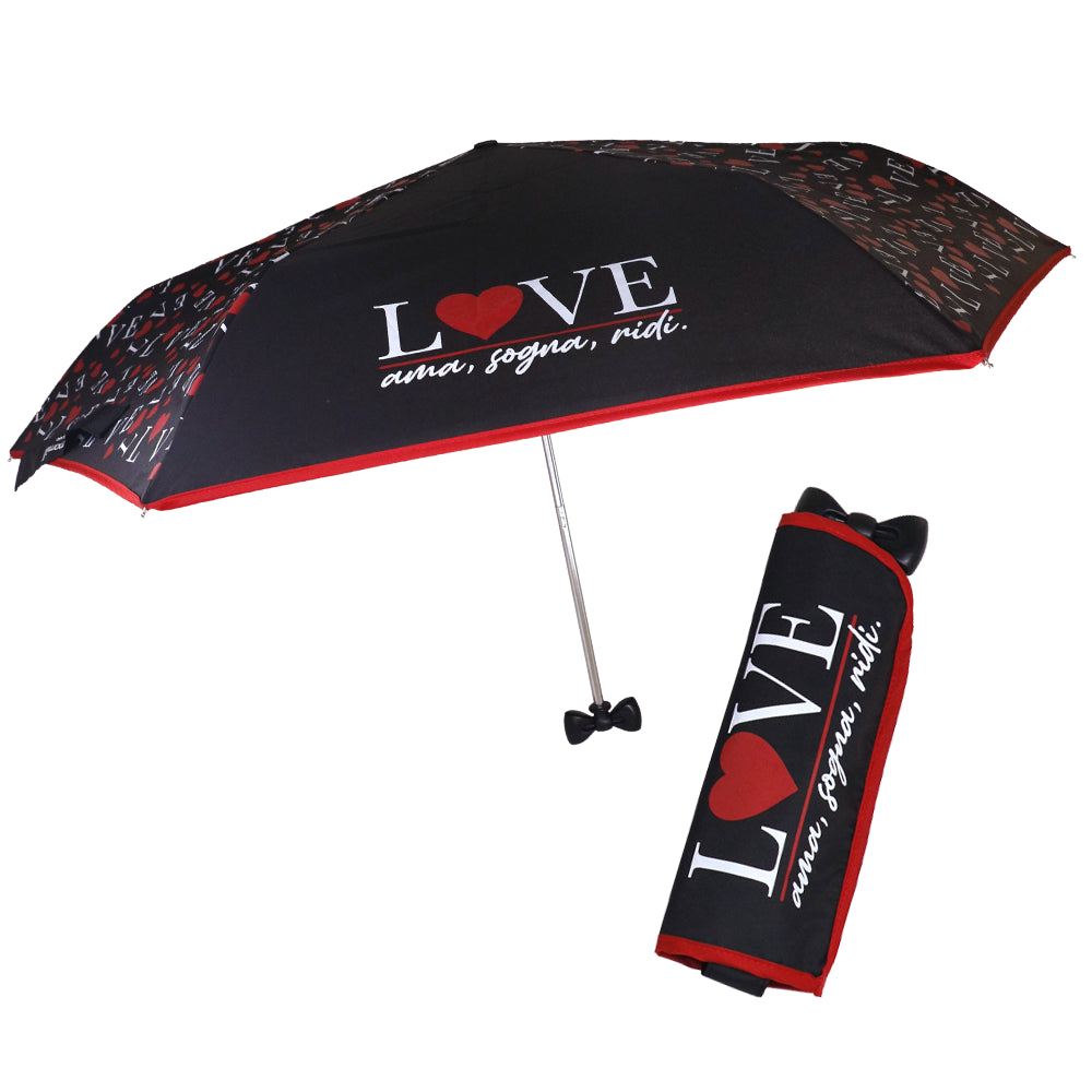 Camomilla Milano | Ombrello Mini con Fiocco Nero Ama