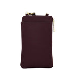Camomilla Milano | Portacellulare Metropolitan Burgundy | Ecopelle a Contrasto