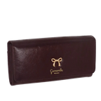 Camomilla Milano | Portafoglio L Flap Nice Wallet Burgundy | Vernice Stropicciata