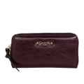 Camomilla Milano | Portafoglio L Zip Glossy & Amber Bordeaux | Vernice Stropicciata