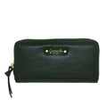 Camomilla Milano | Portafoglio L Zip Glossy & Amber Verde | Effetto Vernice Stropicciata