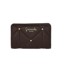 Camomilla Milano | Portafoglio M Flap Sweet Studs Marrone Scuro | Ecopelle Trapuntata