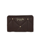 Camomilla Milano | Portafoglio M Flap Sweet Studs Marrone Scuro | Ecopelle Trapuntata