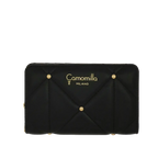 Camomilla Milano | Portafoglio M Flap Sweet Studs Nero | Ecopelle Trapuntata