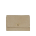 Camomilla Milano | Portafoglio M Flap Twist Beige | Ecopelle Effetto Mat