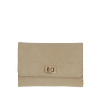 Camomilla Milano | Portafoglio M Flap Twist Beige | Ecopelle Effetto Mat