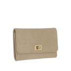 Camomilla Milano | Portafoglio M Flap Twist Beige | Ecopelle Effetto Mat