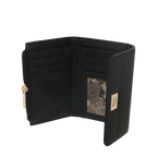 Camomilla Milano | Portafoglio M Flap Twist Nero | Ecopelle Effetto Mat