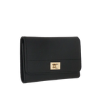 Camomilla Milano | Portafoglio M Flap Twist Nero | Ecopelle Effetto Mat