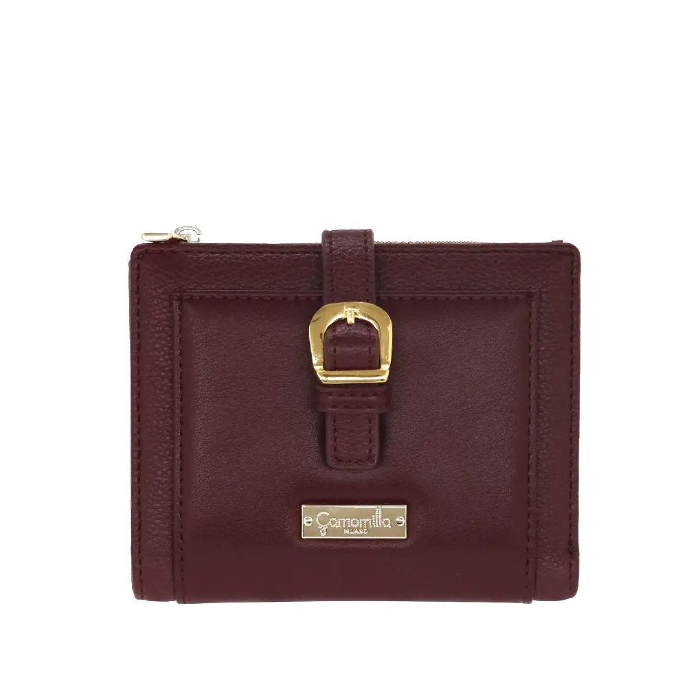 Camomilla Milano | Portafoglio M Metropolitan Burgundy | Ecopelle a Contrasto
