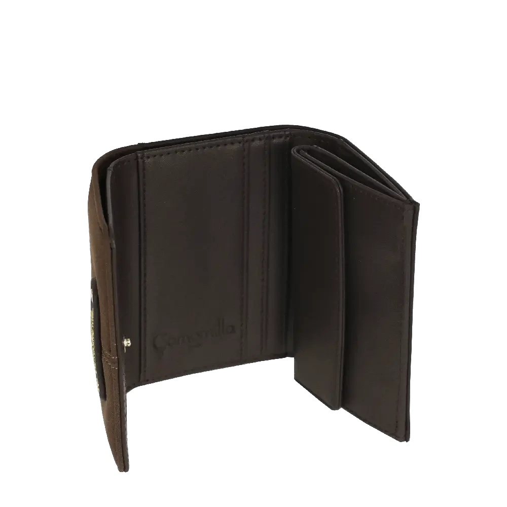 Camomilla Milano | Portafoglio S Flap Daily Soft Marrone Scuro | Effetto Scamosciato