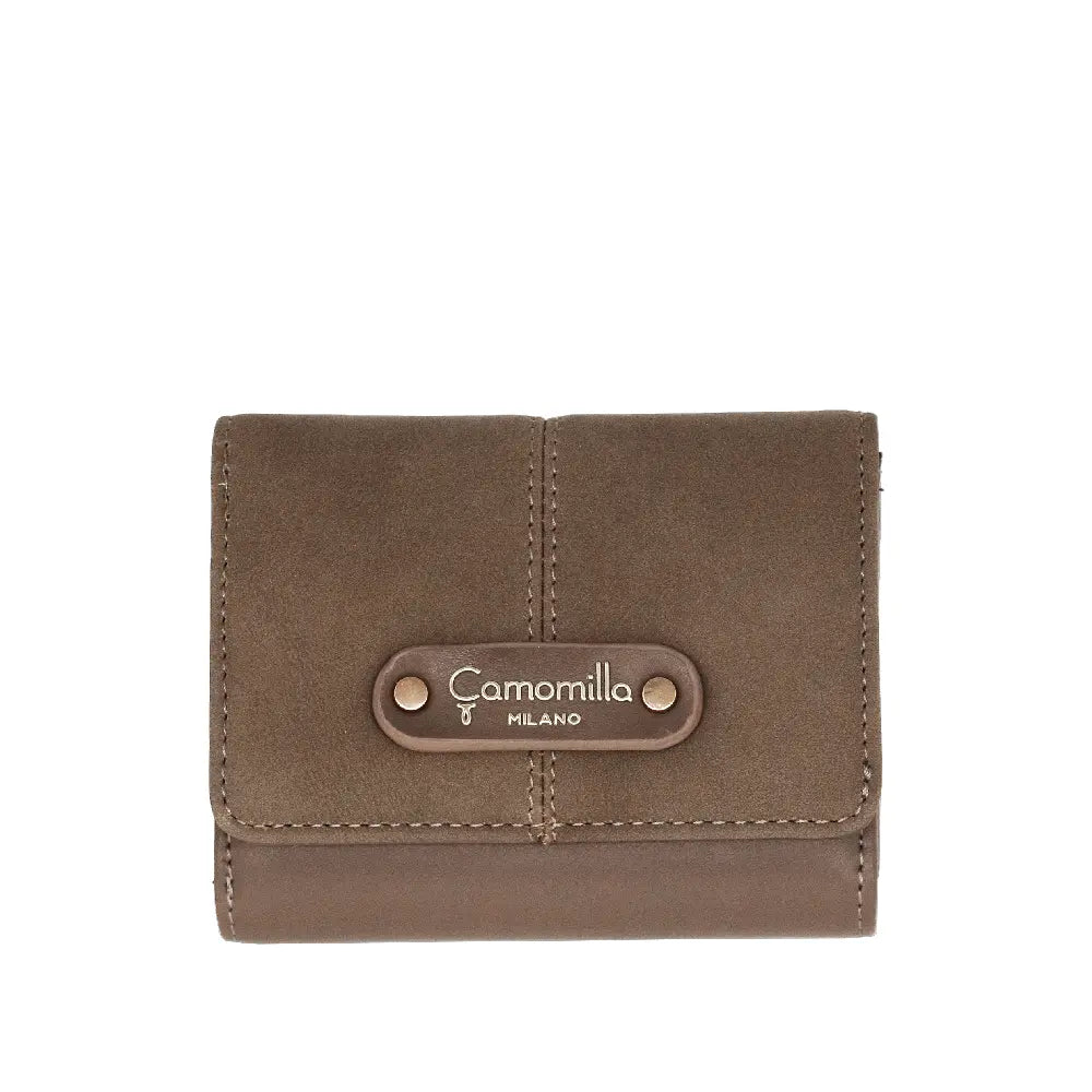 Camomilla Milano | Portafoglio S Flap Daily Soft Tortora | Effetto Scamosciato