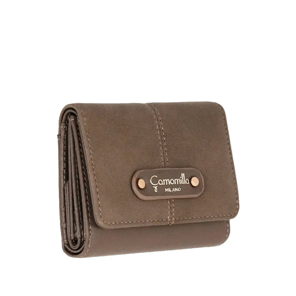 Camomilla Milano | Portafoglio S Flap Daily Soft Tortora | Effetto Scamosciato