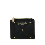 Camomilla Milano | Portafoglio S Slim Sweet Studs Nero | Ecopelle Trapuntata con Borchie