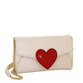 Camomilla Milano | Tracollina Love Bag Bianco | Camera Bag con Cuore in Vernice