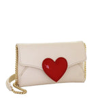 Camomilla Milano | Tracollina Love Bag Bianco | Camera Bag con Cuore in Vernice