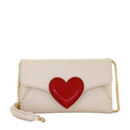 Camomilla Milano | Tracollina Love Bag Bianco | Camera Bag con Cuore in Vernice
